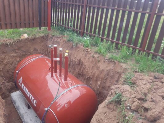 Установка и заправка минигазгольдера